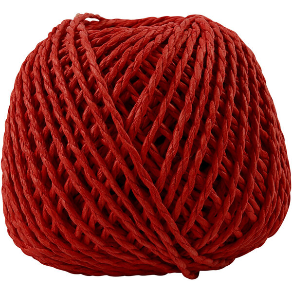 Creativ Company Papier Garen, dikte 2,5-3 mm, rood, 150 gr, 40 m/ 1 bol