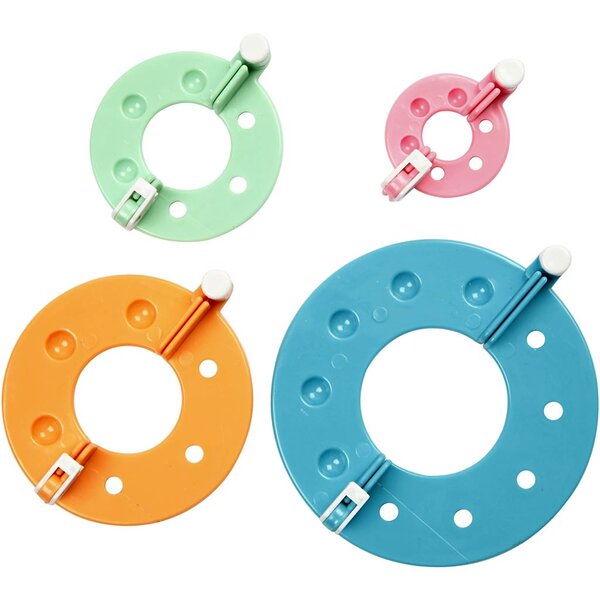 Creativ Company Pom Pom maker, d 3,5+5,5+7+9 cm, 4 stuk/ 1 set