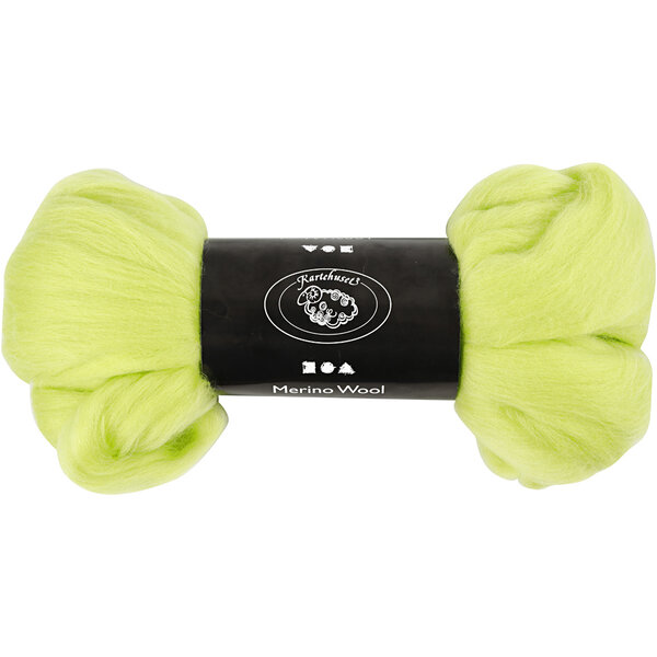 Creativ Company Merino Wol, dikte 21 my, lime groen, 100 gr/ 1 doos