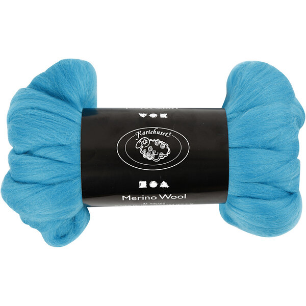 Creativ Company Merino Wol, dikte 21 my, turquoise, 100 gr/ 1 doos