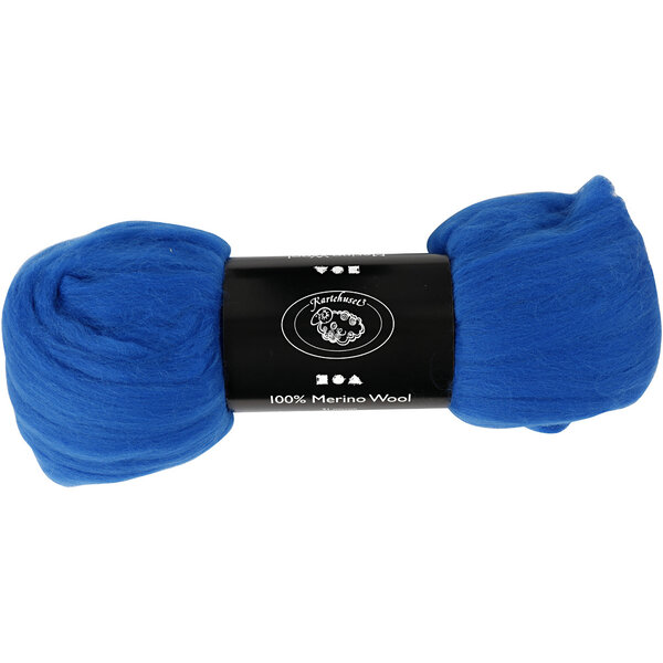 Creativ Company Merino Wol, dikte 21 my, kobalt blauw, 100 gr/ 1 doos