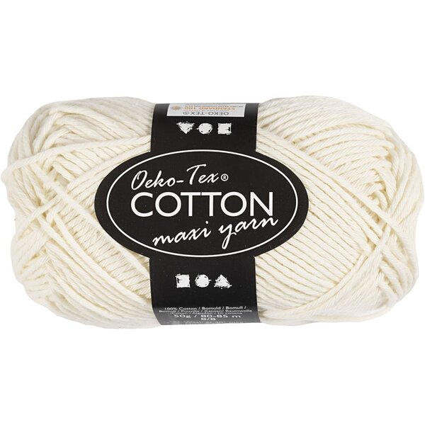 Creativ Company Katoengaren, afm 8/8, L: 80-85 M, off-white, 50 gr/ 1 bol