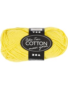 Creativ Company Katoengaren, afm 8/8, L: 80-85 M, geel, 50 gr/ 1 bol