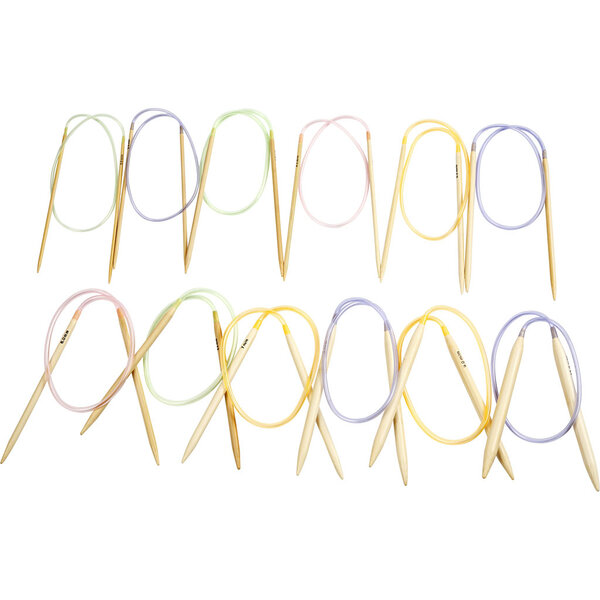 Creativ Company Rond breinaalden, L: 60-80 cm, afm 3-10 mm, 12 stuk/ 1 doos