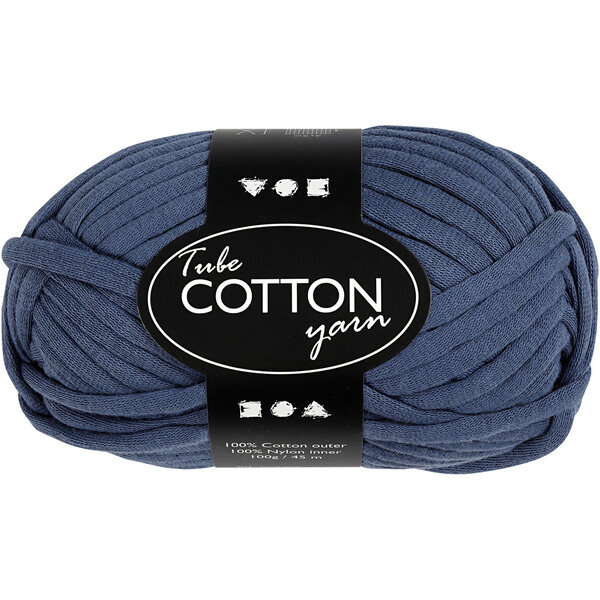 Creativ Company Textielgaren, L: 45 M, donkerblauw, 100 gr/ 1 bol