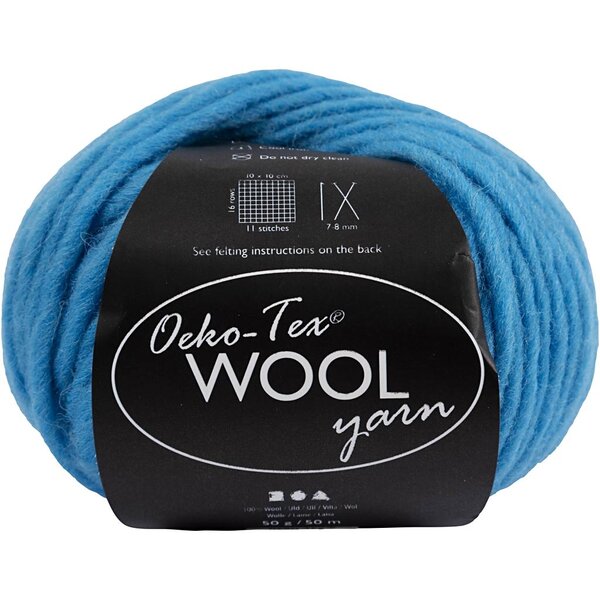 Creativ Company Wolgaren, L: 50 M, turquoise, 50 gr/ 1 bol