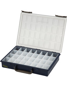 Raaco Opslag box, 32 losse vakken, H: 5,7 cm, afm 33,8x26,1 cm, 1 stuk