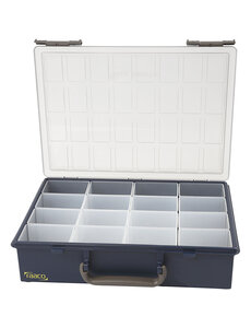 Raaco Opslag box, 16 verplaatsbare inzet boxen, H: 8 cm, afm 33,8x26,1 cm, gatgrootte 5,5x7,9x8 cm, 1 set