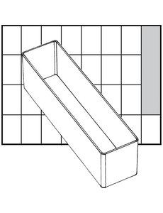 Raaco Inzet Box, afm A9-3, H: 47 mm, afm 163x39 mm, 1 stuk