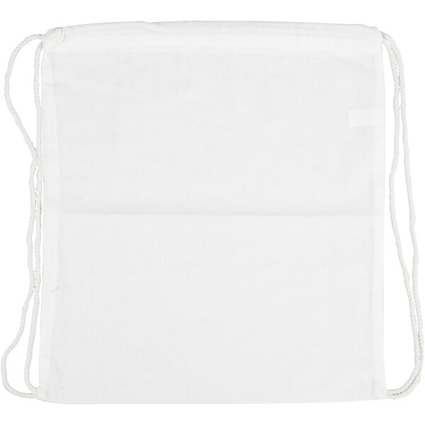 Creativ Company Tas met treksluiting, afm 37x41 cm, 130 gr, wit, 1 stuk