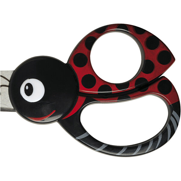 Fiskars Fiskars Kinderschaar met Dierenmotief, Lieveheersbeestje, L: 13 cm, 1 stuk