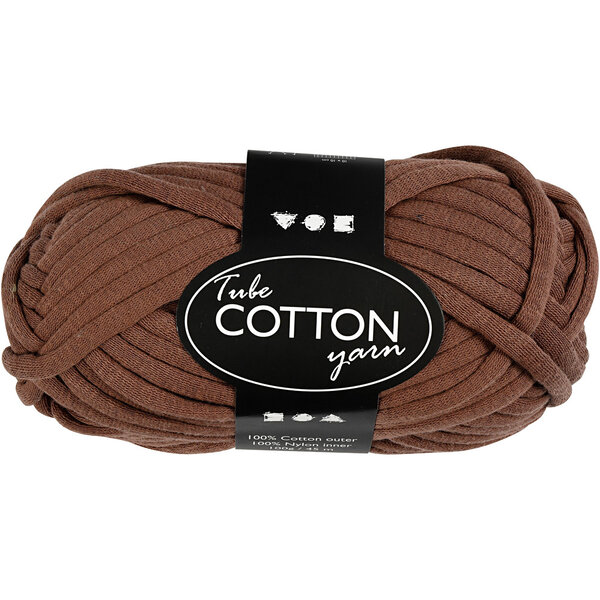 Creativ Company Textielgaren, L: 45 M, bruin, 100 gr/ 1 bol