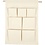Hangende organiser, H: 46 cm, B: 34 cm, licht naturel, 1 stuk