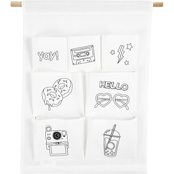Creativ Company Hangende Organizer, H: 46 cm, B: 34 cm, 145 gr, wit, 1 stuk