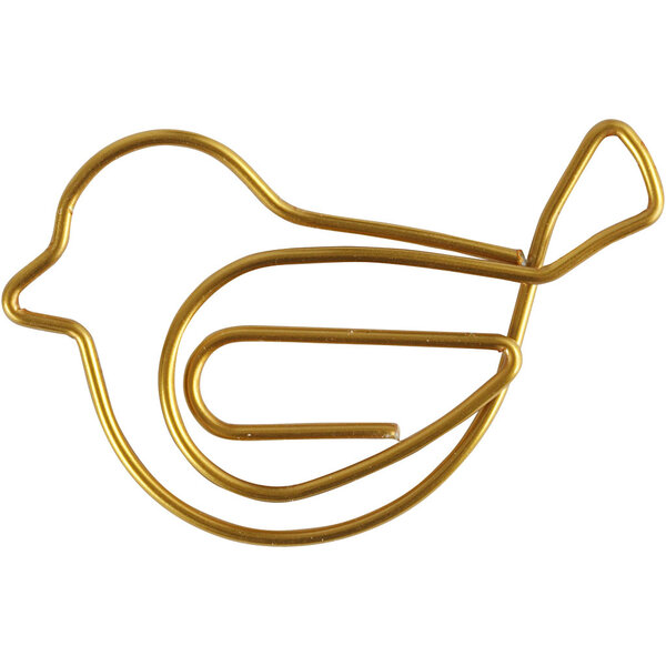 Creativ Company Clips, vogel, afm 32x40 mm, goud, 6 stuk/ 1 doos