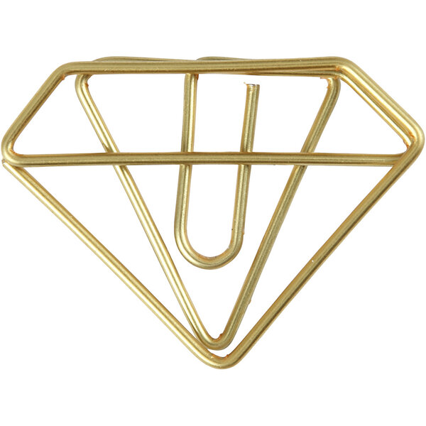 Creativ Company Clips, diamant, H: 25 mm, B: 35 mm, goud, 6 stuk/ 1 doos