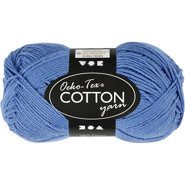 Creativ Company Katoengaren, afm 8/4, L: 170 M, blauw, 50 gr/ 1 bol