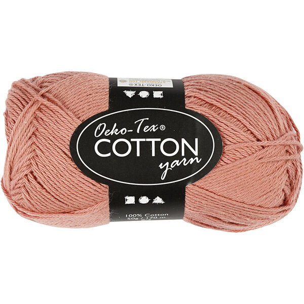 Creativ Company Katoengaren, afm 8/4, L: 170 M, antiek roze, 50 gr/ 1 bol