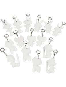  Figuren van textiel met sleutelhanger