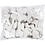 Figuren van textiel met sleutelhanger, afm 6-10 cm, wit, 15 stuk/ 1 doos