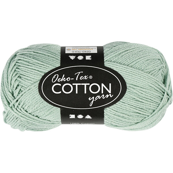 Creativ Company Katoengaren, afm 8/4, L: 170 M, mint groen, 50 gr/ 1 bol