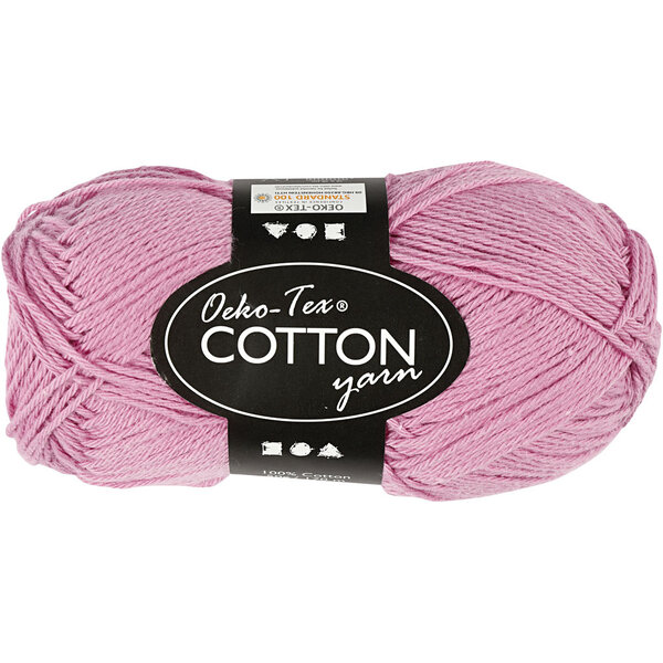 Creativ Company Katoengaren, afm 8/4, L: 170 M, lichtrood, 50 gr/ 1 bol