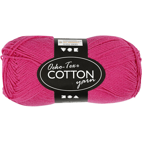 Creativ Company Katoengaren, afm 8/4, L: 170 M, roze, 50 gr/ 1 bol