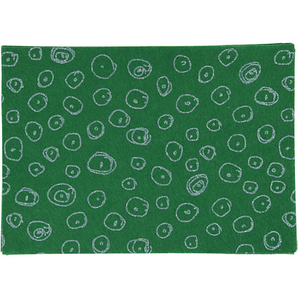 Creativ Company Hobbyvilt, A4, vel 210x297 mm, dikte 1,5-2 mm, groen, 10 vel/ 1 doos