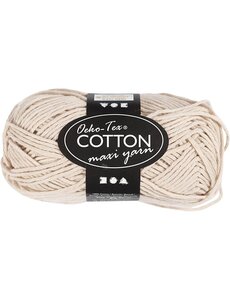Creativ Company Katoengaren, afm 8/8, L: 80-85 M, zandkleur, 50 gr/ 1 bol