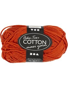 Creativ Company Katoengaren, afm 8/8, L: 80-85 M, rood, 50 gr/ 1 bol