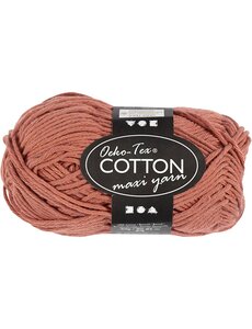 Creativ Company Katoengaren, afm 8/8, L: 80-85 M, terracotta, 50 gr/ 1 bol