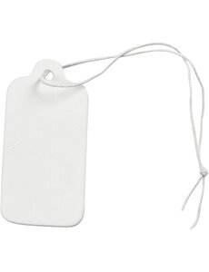 Creativ Company Labels, afm 15x30 mm, wit, 100 stuk/ 1 doos