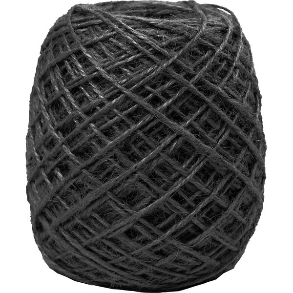 Natuurlijk hennep, dikte 1-2 mm, zwart, 150 m/ 1 rol