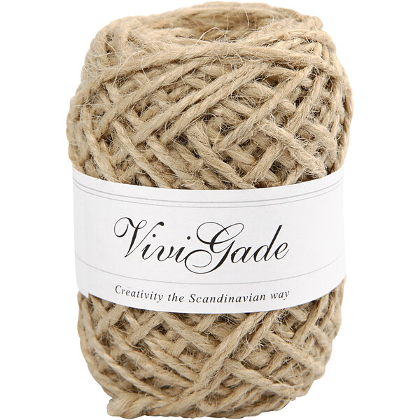Vivi Gade Natuurlijk hennep, dikte 1-2 mm, naturel, 30 m/ 1 rol