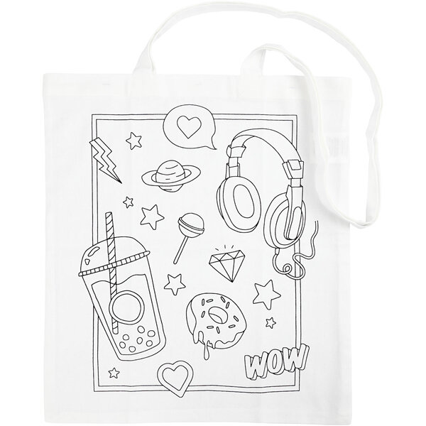 Creativ Company Draagtas, afm 38x42 cm, 130 gr, wit, 1 stuk
