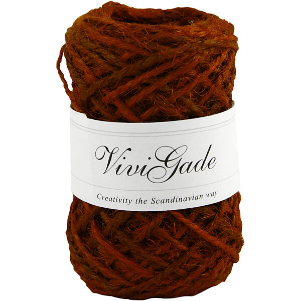Vivi Gade Natuurlijk hennep, dikte 1-2 mm, rood, 30 m/ 1 rol