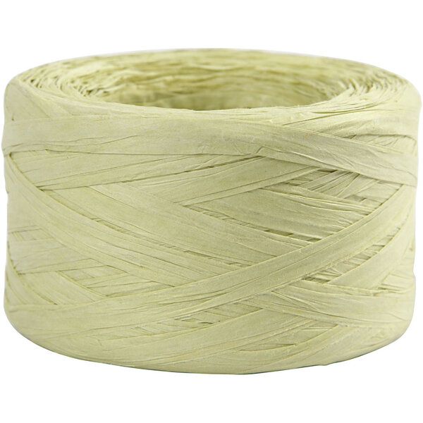 Creativ Company Papier Raffia Garen, B: 7-8 mm, lichtgroen, 100 m/ 1 rol