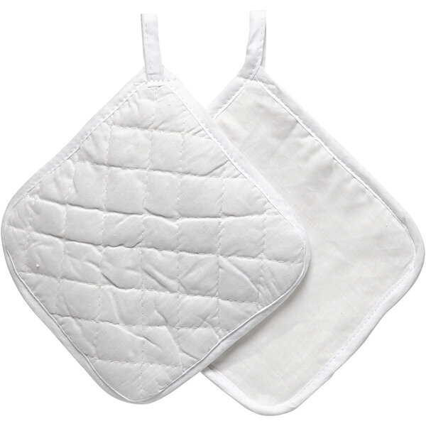 Creativ Company Pannenlappen, afm 20x20 cm, 145 gr, wit, 1 paar
