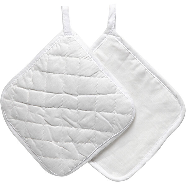 Creativ Company Pannenlappen, afm 20x20 cm, 145 gr, wit, 4 stuk/ 1 doos