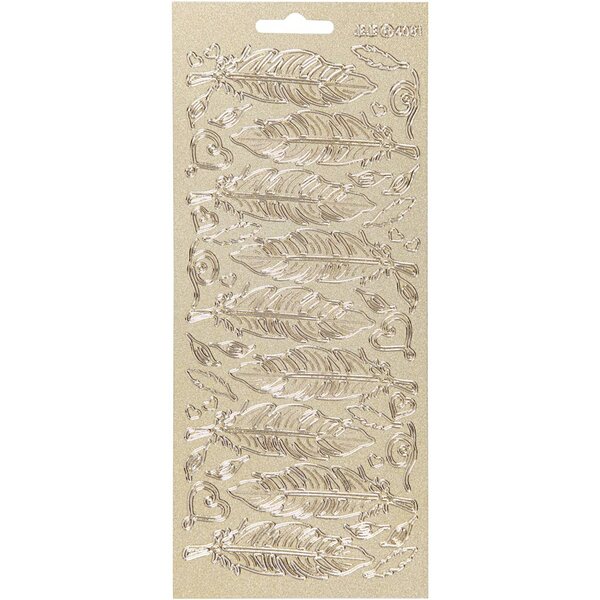 Creativ Company Stickers, veren, vel 10x23 cm, goud, 1 vel