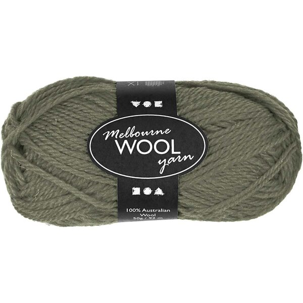 Creativ Company Melbourne wolgaren, L: 92 M, donkergroen, 50 gr/ 1 bol