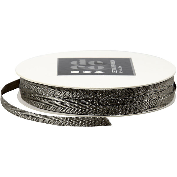 Creativ Company Lint, B: 5 mm, zilver, 20 m/ 1 rol