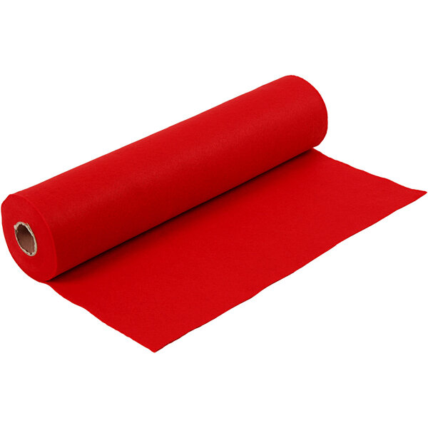 Creativ Company Hobbyvilt, B: 45 cm, dikte 1,5-2 mm, 180-200 gr, rood, 5 m/ 1 rol