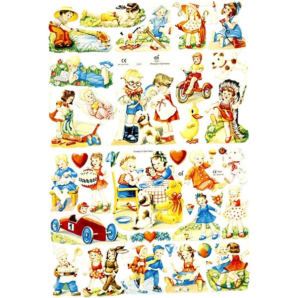 Creativ Company Vintage plaatjes, kinderen, vel 16,5x23,5 cm, 2 vel/ 1 doos