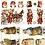 Creativ Company Vintage plaatjes, Kerstman, vel 16,5x23,5 cm, 2 vel/ 1 doos