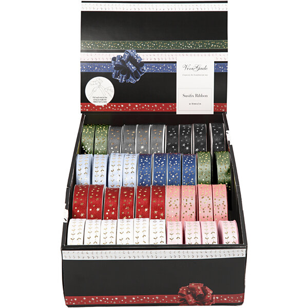 Vivi Gade Susifix lint, B: 18 mm, diverse kleuren, 40x5 m/ 1 doos