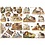 Vintage plaatjes, katten, vel 16,5x23,5 cm, 2 vel/ 1 doos