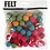 Creativ Company Wol kralen, d 20 mm, sterke kleuren, 64 stuk/ 1 doos