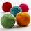 Creativ Company Wol kralen, d 20 mm, sterke kleuren, 64 stuk/ 1 doos