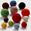 Creativ Company Wol kralen, d 10+20 mm, diverse kleuren, 52 stuk/ 1 doos